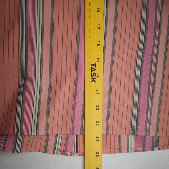 Talbots Wrinkle Resistant Stretch Ladies Size 12P Multi Colored Striped Shirt - Picture 9 of 10